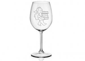 sklenička na víno s obrázkem na přání